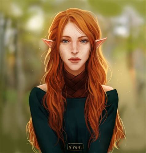 A Lovely Red Haired Elven Woman Relvengirls