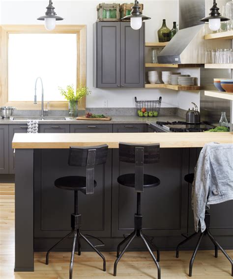Charcoal Gray Cabinets Contemporary Kitchen Style At Home