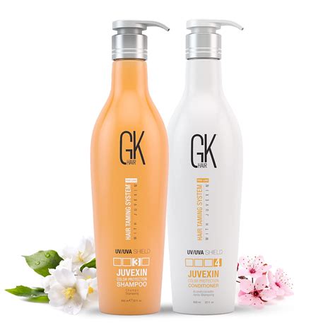 gk hair global keratin shield shampoo and conditioner set for color treated hair 650ml 22 fl