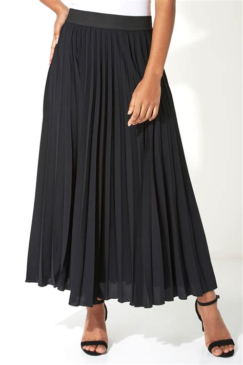 Black Plisse Skirt Ubicaciondepersonascdmxgobmx