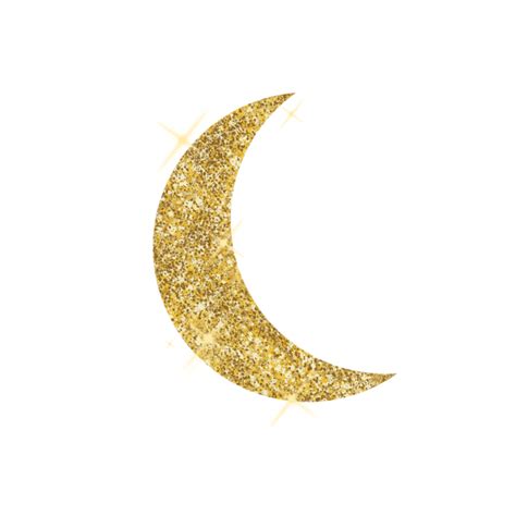 Glitter Moon Png Transparent The Golden Moon Glitters With Stars On
