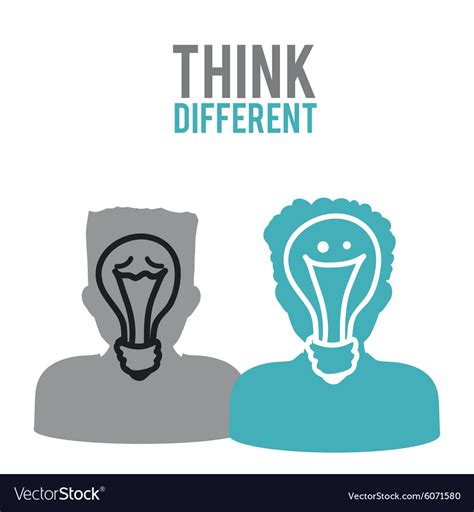 Think Different Design Royalty Free Vector Image