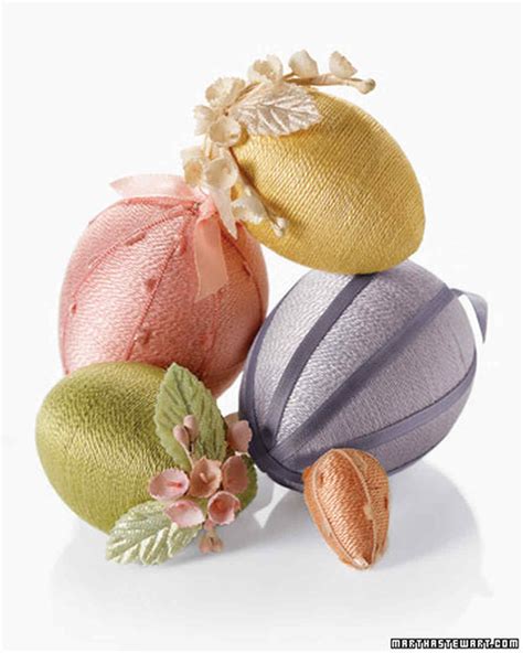 Thread Wrapped Easter Egg Ornaments Martha Stewart