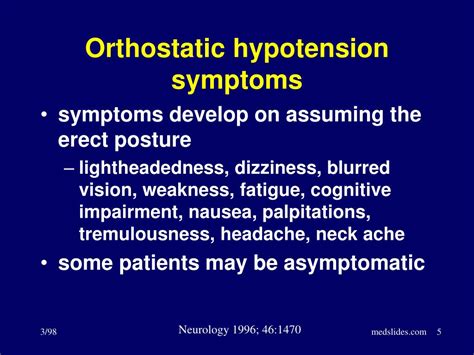 Ppt Orthostatic Hypotension Causes Mechanisms And Influencing