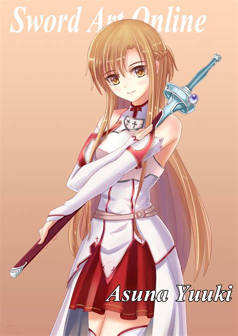 Anime Anime Girls Sword Art Online Yuuki Asuna Long Hair Sword Looking