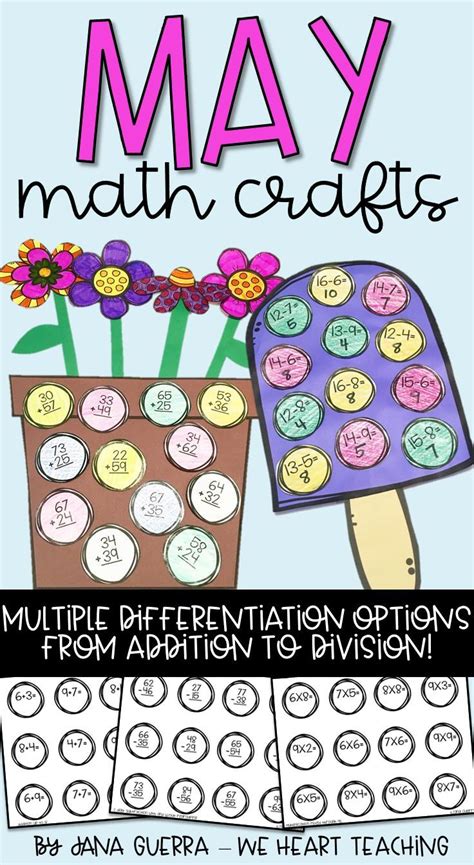 Here's a sweet way to celebrate the end of the year! May Math Crafts: Butterfly, Flower Pot, and Popsicle ...