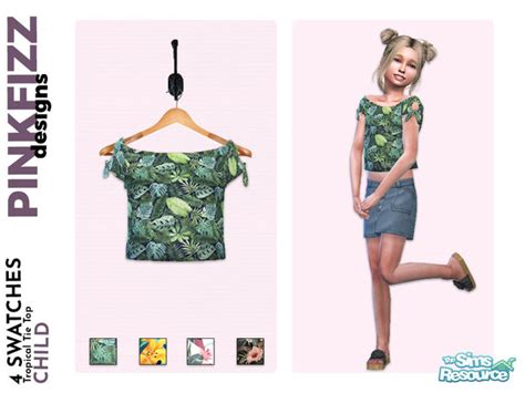 The Sims Resource Tropical Tie Top