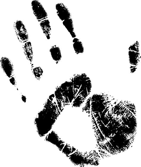 5 Black Handprints Png Transparent