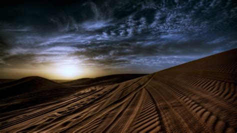 Desert Sand Sunset Dune Sky Cloud Wallpaper 3840x2160 720356