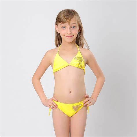 Hiheart 2015 Solid Girls Bikinis Swimsuit Swimwear For Girls Justice