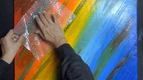 Simple And Easy Abstract Painting Demonstration On Acrylics Using