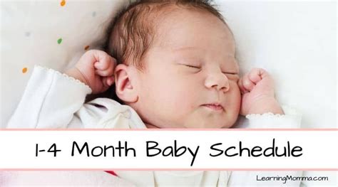 1 4 Month Baby Schedule Sleeping And Eating Routine Baby Schedule