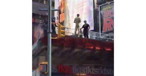 Naked Man Dances And Shouts About Trump On Times Square TKTS Booth