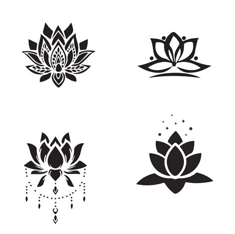 Silhouette Lotus Flower Svg Masterbundles