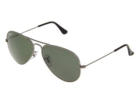 Ray Ban Rb3025 Original Aviator Polarized 58mm Sport Sunglasses Gunmetal Natural Green Polarized