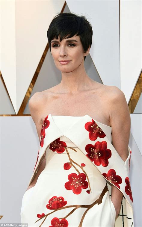 Oscars 2018 Paz Vega Wears Unusual Red Cherry Blossom Gown Daily