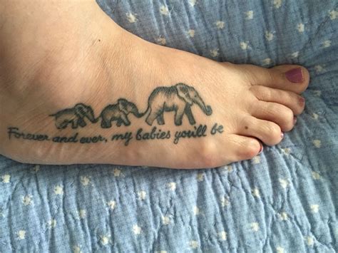 Mom And Baby Elephant Tattoo
