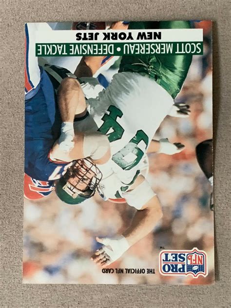 1991 Pro Set Football Rookie Rc Card 248 Scott Mersereau New York Jets Nmmt Ebay