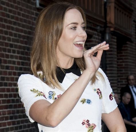 Emily Blunt Practices Throwing Up With Stephen Colbert In Omi Pumps