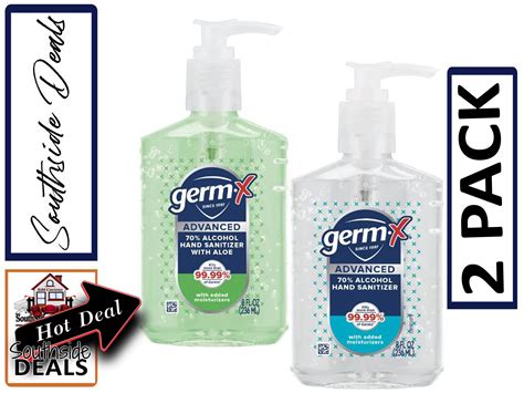 Germ X Advanced Hand Sanitizer With Aloe And Original Scent Bottle Of