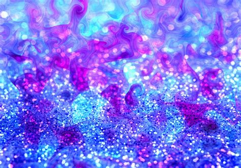 Pink And Blue Glitter Wallpaper