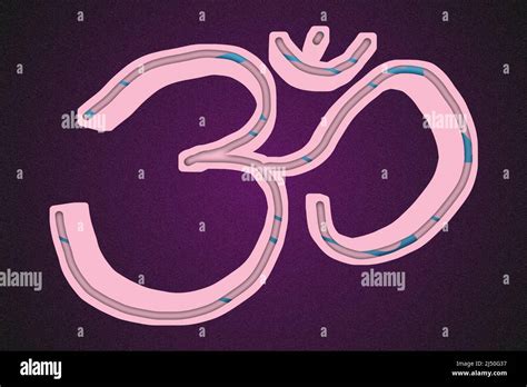 Om Aum Symbol Of Hinduism Flat Vector Icon For Apps And Website