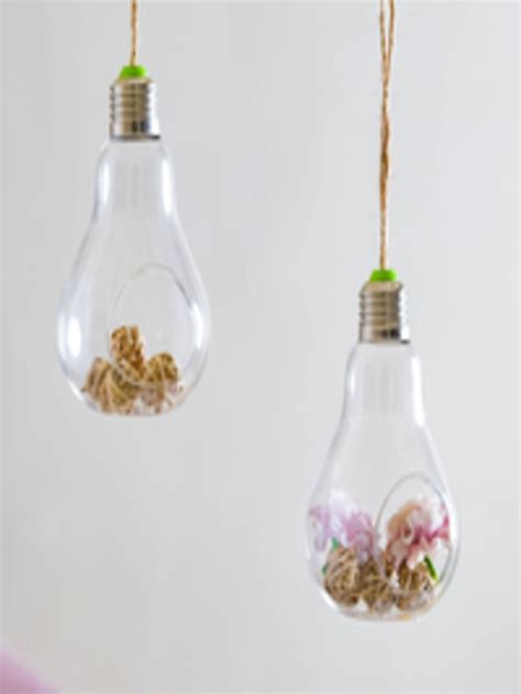 Buy Nestasia Transparent Bulb Shaped Hanging Glass Vase Vases For