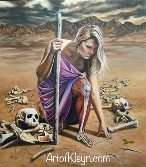 Dry Bones By Ilse Kleyn Oil On Canvas Prophetic Art Worship
