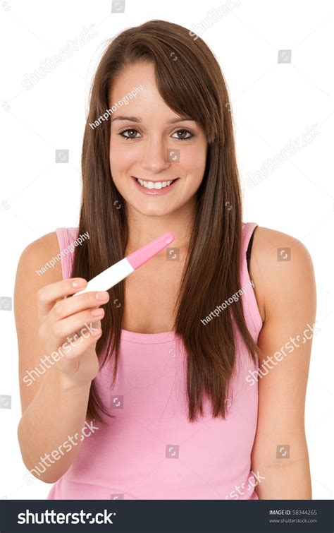 Teenager Holding Pregnancy Test Stock Photo 58344265 Shutterstock