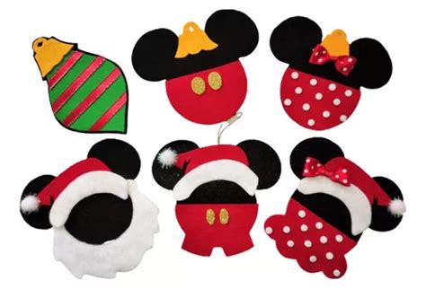 Mickey Mouse Esfera Minie Colgant Disney Adornos Navidad 6pz Meses