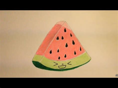 Kawaii Food - How to Draw Food - Watermelon - Popular ... The art of drawing is the easiest and quickest piece of art to be produced with scratches on a surface such as pencils for.