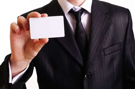Premium Photo Businessman Showing His Business Card
