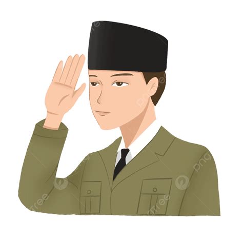 Président Indonésien Soekarno Illustration Héros Dessiné à La Main Png