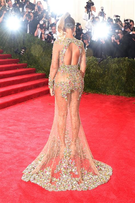 Beyonces 2015 Met Gala Dress Is A Piece Of See Through Gauze Thats Only Slightly Bedazzled