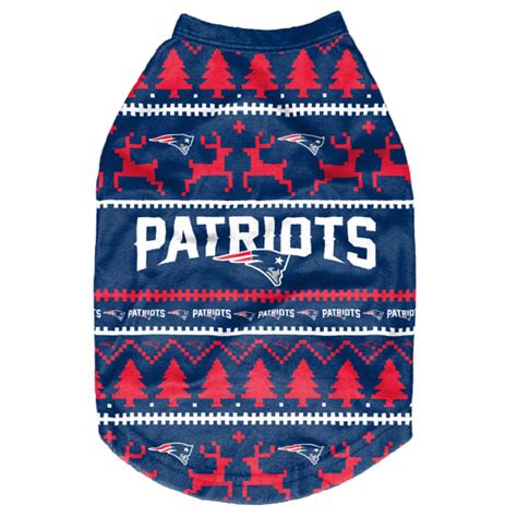 New England Patriots Wordmark Dog Sweater Bobs Stores