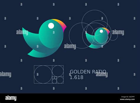 Golden Ratio Bird Golden Ratio Design Principle Blue Green Parrot Or