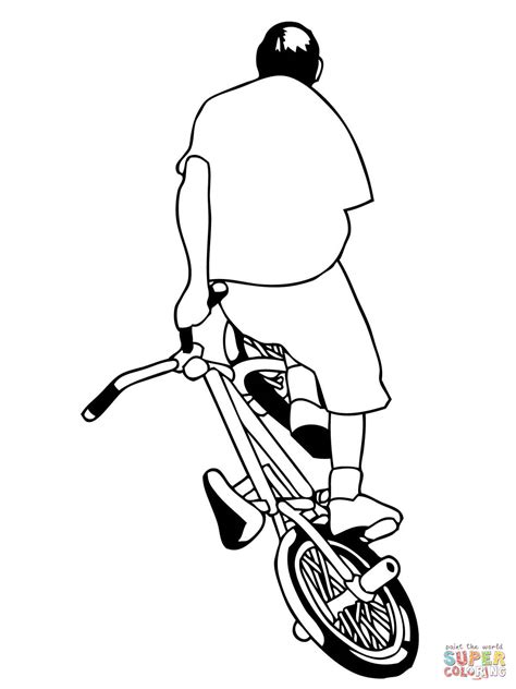 Dibujo Para Colorear Andar En Mountainbike Dibujos Para Imprimir