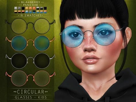 Circular Glasses For Kids At Blahberry Pancake Sims 4 Updates