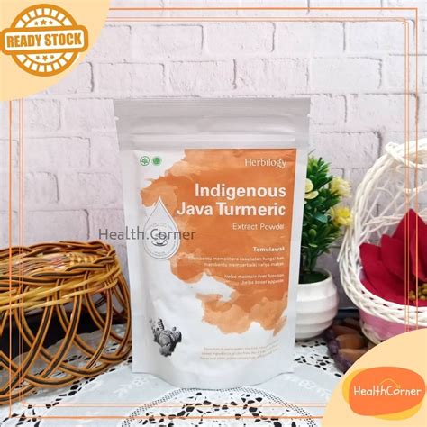 Jual Herbilogy Java Turmeric Temulawak Extract Powder 100gr Shopee