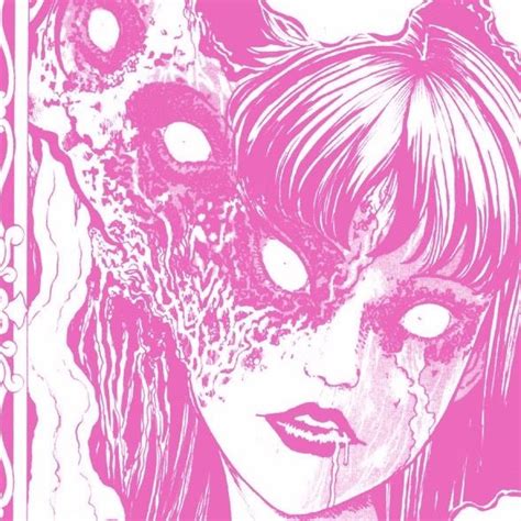 Tomie Pink Icon Pink Creepy Aesthetic Creepy Cute Yandere Face