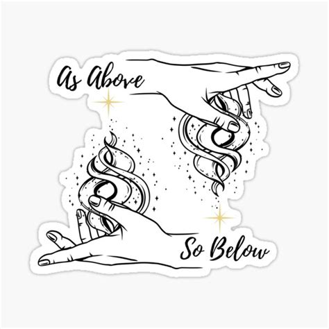 As Above So Below Sticker For Sale By Byondthelight Redbubble