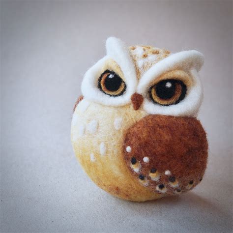 Needle Felted Owl Owl Sculpture By The Lady Moth Copyright Design