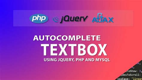 Create An Ajax Autocomplete Textbox With Jquery Ui In Php