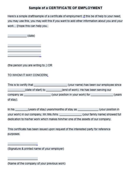 13 Free Sample Work Permit Certificate Templates - Printable Samples