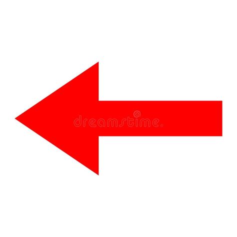 Icon Red Arrow Direction On A White Background Stock Vector