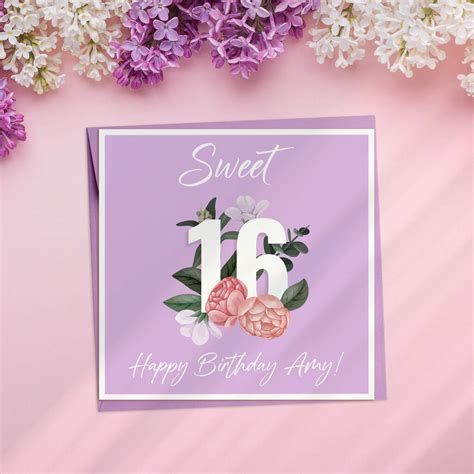 Sweet 16th Birthday Card By Lisa Marie Designs