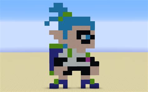 Made Inkling Boy Pixel Art In Minecraft Rsplatoon