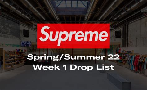 Supreme Spring Summer 2022 Week 1 Drop List Sneaker News