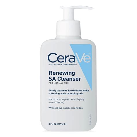 Best Face Wash For Acne Cerave Renewing Sa Cleanser Best Face Wash