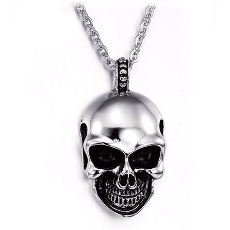 Skull Pendant Stainless Steel Skullflow Skull Pendant Necklace